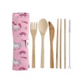 Set de couverts en bambou - Licorne