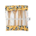 Set de couverts en bambou - Fleurs