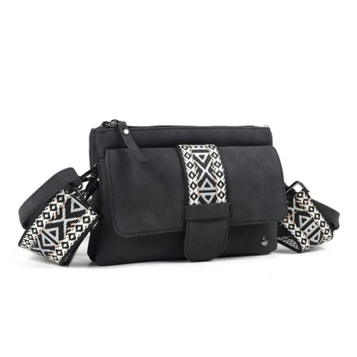 Noir - Sac à bandoulière Milan