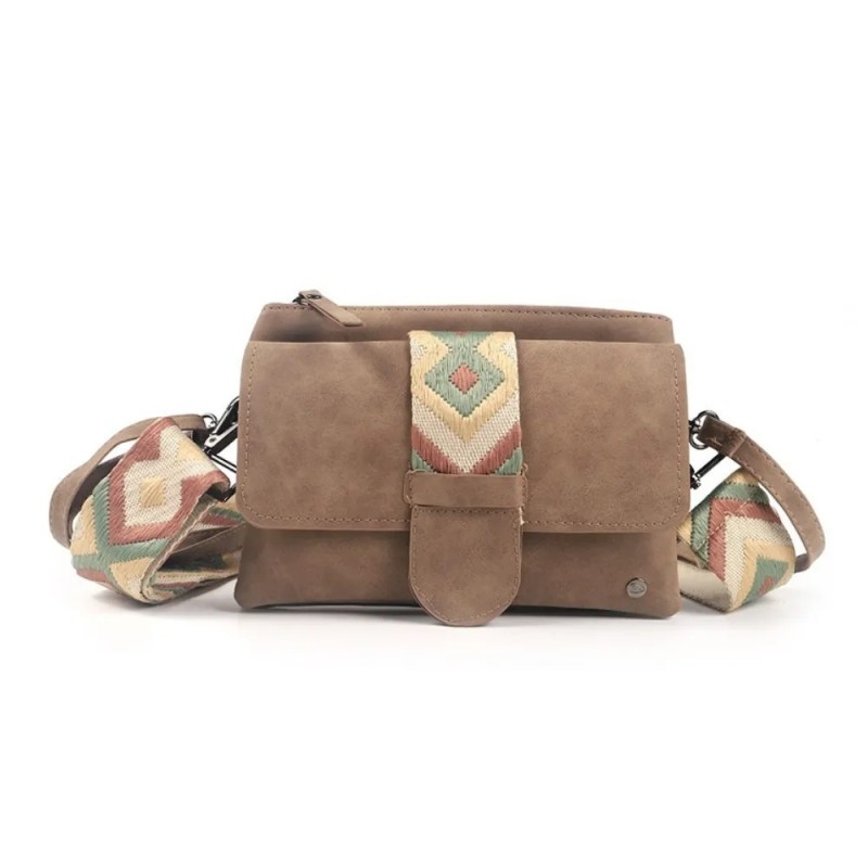 Taupe - Milan Shoulder Bag