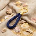 Goldblau – Eleganter Schlüsselanhänger im maritimen Stil