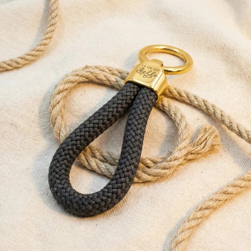 Doré Gris foncé - Elégant porte-clés style marin