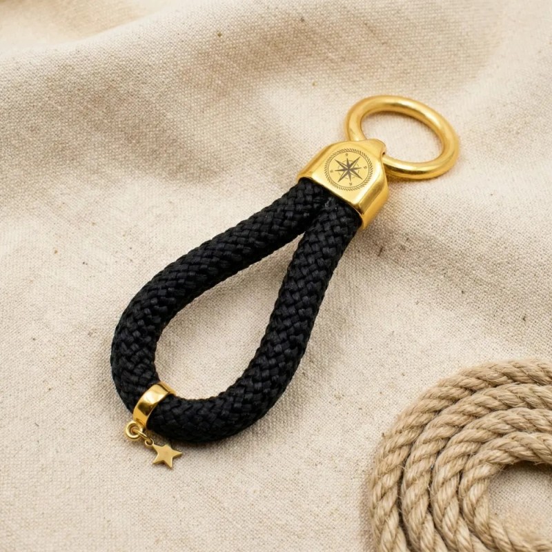 Doré Noir - Elégant porte-clés style marin