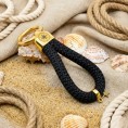 Schwarzgold – Eleganter Schlüsselanhänger im maritimen Stil