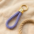 Blau und Weiß – Eleganter Schlüsselanhänger im maritimen Stil
