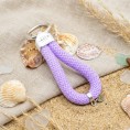 Purple - Nautical Silver Keyring