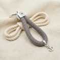 Brown - Nautical Silver Keyring