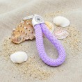 Purple - Nautical Silver Keyring