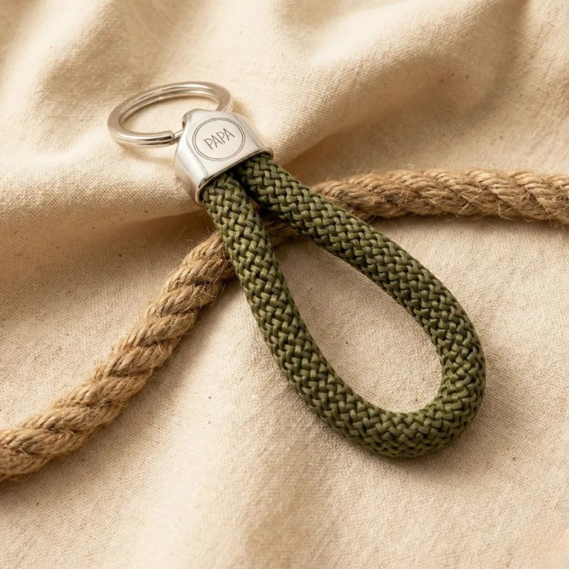 Green - Nautical Silver Keyring