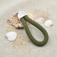 Green - Nautical Silver Keyring