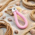 Pink - Nautical Silver Keyring
