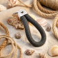 Grigio - Portachiavi in ​​argento stile nautico