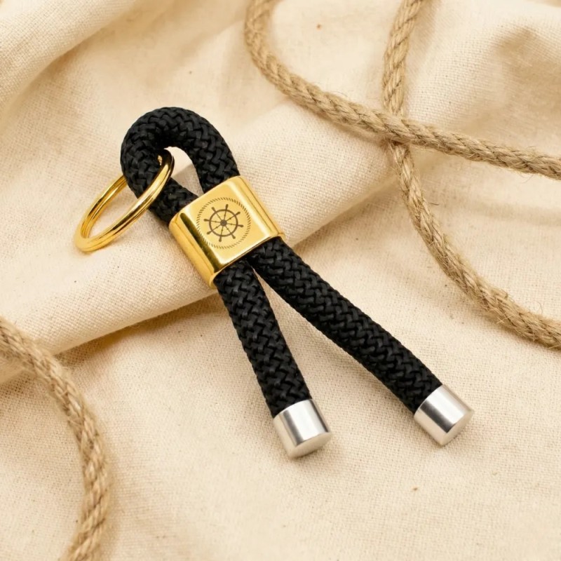Black - Nautical Keyring