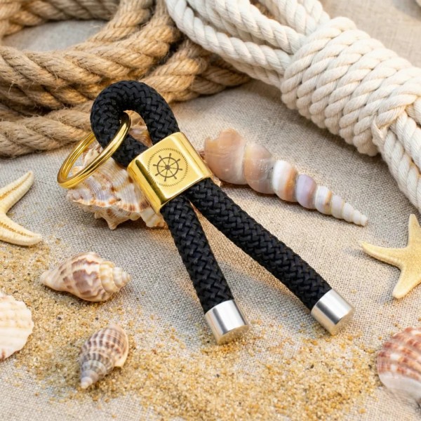 Black - Nautical Keyring