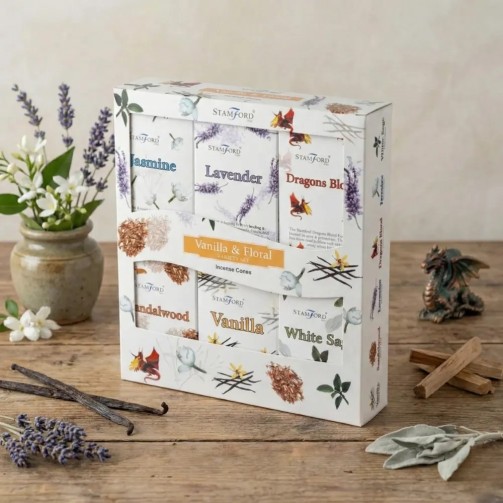 Vanille et Floral - Assortiment cônes d’encens à reflux