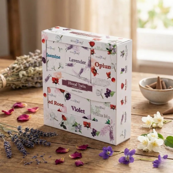 Floral Twin - Assortiment cônes d’encens à reflux