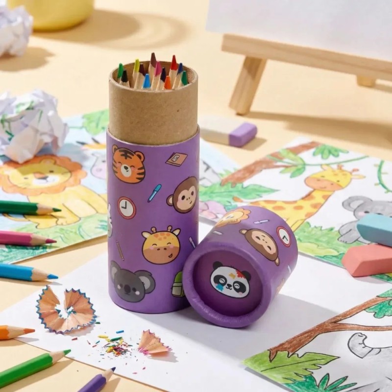 Animaux sauvages - Pot à crayons de couleur