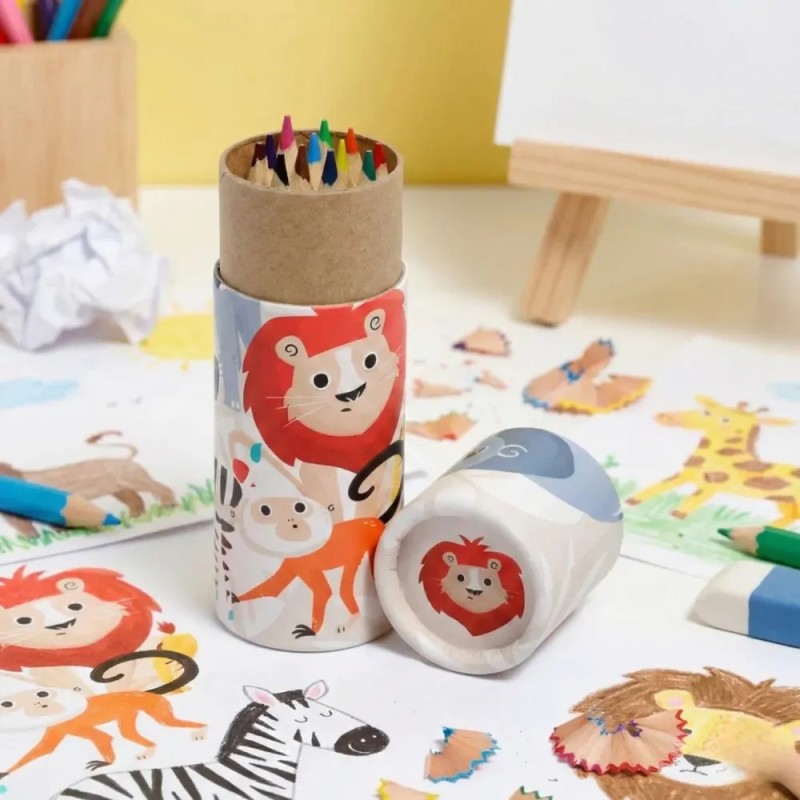 Animaux Zoo - Pot à crayons de couleur