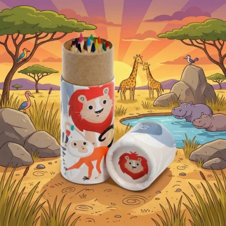 Zoo Animals - Colored Pencil Holder - GECODART
