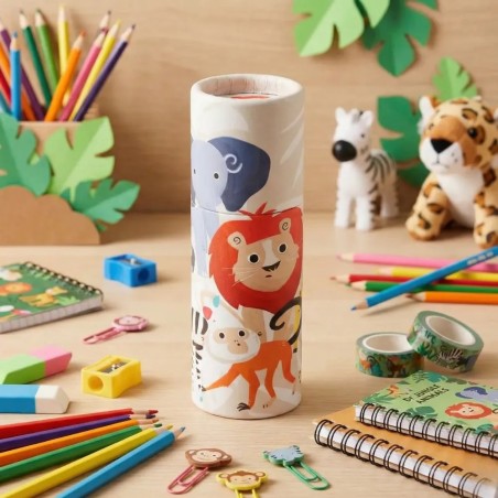 Animaux Zoo - Pot à crayons de couleur - GECODART