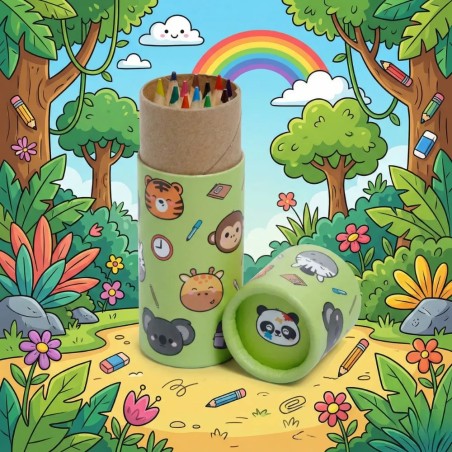 Animaux sauvages - Pot à crayons de couleur - GECODART