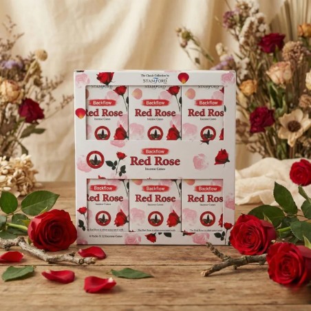 Rückfluss-Räucherkegel - Rote Rose - Gecodart