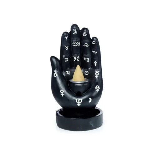Räucherstäbchenhalter mit Rückfluss - Hand Mantra Tarot - Gecodart