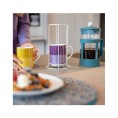 Set mit 2 Tassen und 1 blauen French-Press-Kaffeemaschine