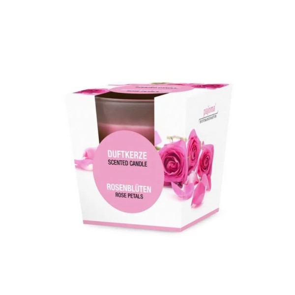 Scented Candle in Glass - Rose Petals