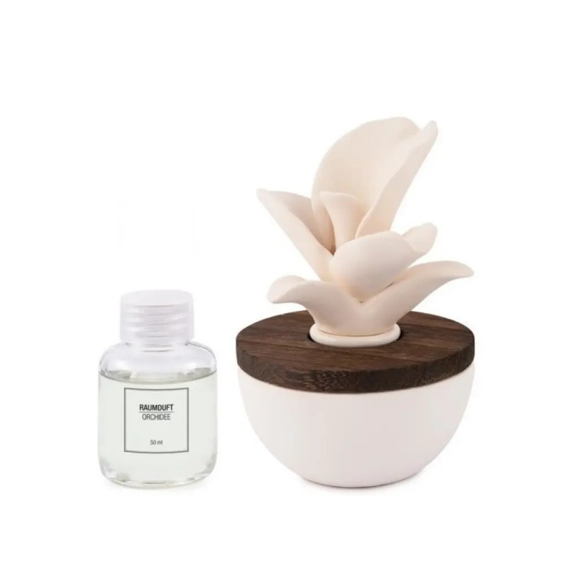 Orchidée - Fleur céramique - Diffuseur