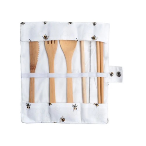Set de couverts en bambou - Abeille