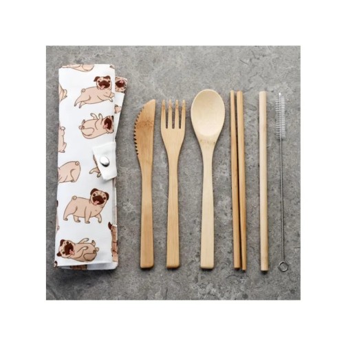 Bamboo Cutlery, 6-piece set, buy on GECODART