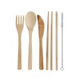 Bamboo Cutlery Set - Pug Dog